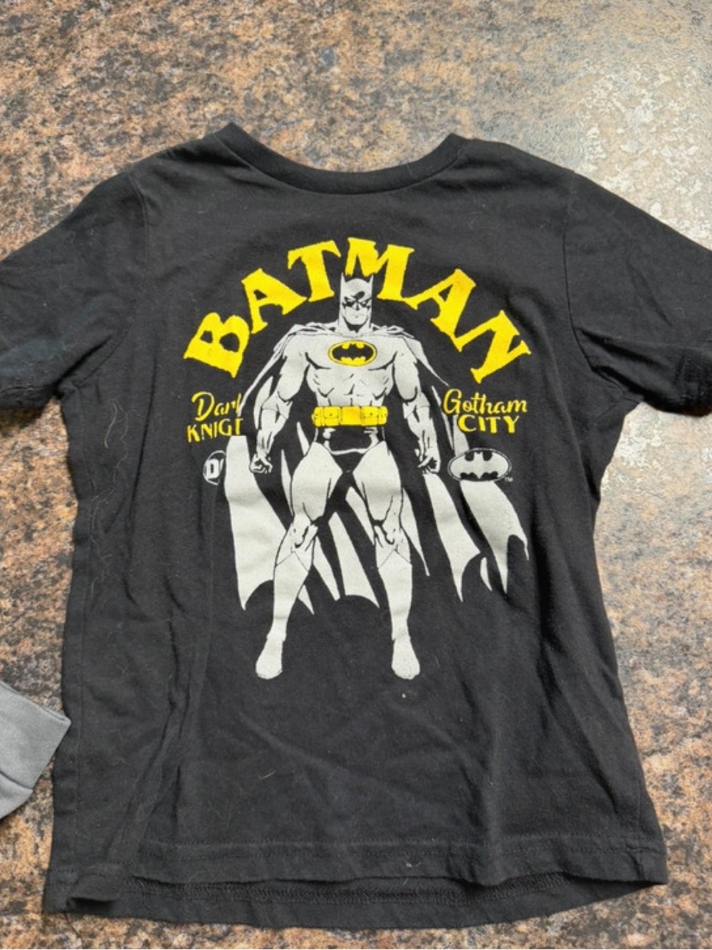 Batman Kids Tee in Black, Yellow, Gray